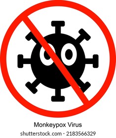 Monkeypox virus — bacteria icon, stop the outbreak concept