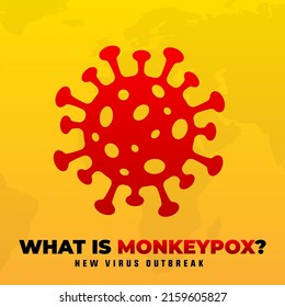 Monkeypox virus banner for awareness and alert against disease spread, symptoms or precautions. Monkey Pox virus outbreak pandemic design 