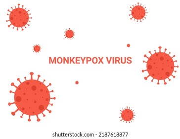 Monkeypox virus banner for awareness and alert against disease spread. Monkeypox infection pandemic on white background. Healthcare and medicine infographic. 
