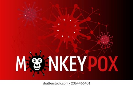 Diseño de pandemia de brote de virus de monopolio con visión microscópica. Ilustración del vector 