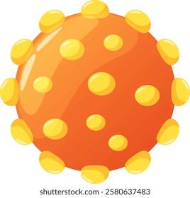 Monkeypox virus cell creating infection spreading contagious disease causing fever, headache, muscle aches, backache, swollen lymph nodes, chills, exhaustion, and respiratory symptoms