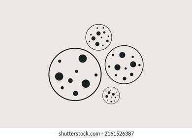 Monkeypox virus disease symbol vector illustration. Monkeypox outbreak since 2022. Coronavirus sign conceptual vector design. Flu virus Symbol for healthcare awareness poster, banner, and t-shirt.  