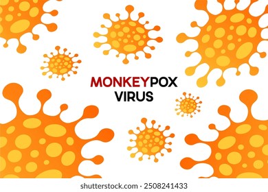 Icono del virus de la viruela símica para el fondo. 