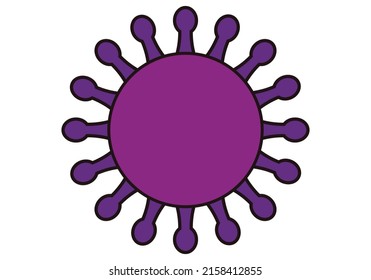 Monkeypox virus icon on white background.