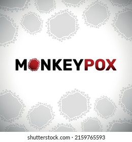 Monkeypox virus illustration, pox disease spread symbol, infection design vector