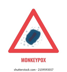 Monkeypox Virus Infection Bacteria Structure. Poxvirus Rare Disease. Health Care And Medical Concept. Vector Illustration.