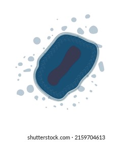 Monkeypox Virus Infection Bacteria Structure. Poxvirus Rare Disease. Health Care And Medical Concept. Vector Illustration.