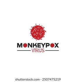 Monkeypox virus outbreak pandemic logo design Monkey smallpox, MPXV virus logotype