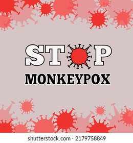 Monkeypox virus spread banner. Trend vector illustration in flat style.