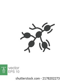 Monkeypox virus symptoms icon. Swollen lymph nodes. Simple solid style symbol. Glyph vector illustration isolated on white background. EPS 10.