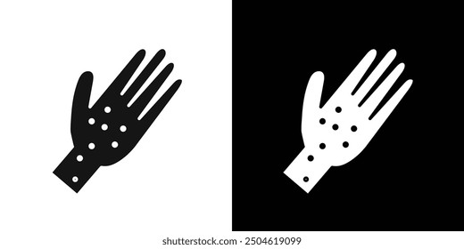 Monkeypox virus symptoms icon Symbol mark in filled style