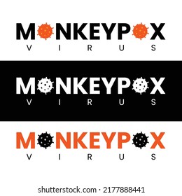 MonkeyPox Virus  Text. Vector Text of Monkey Pox Virus. Vector Illustration