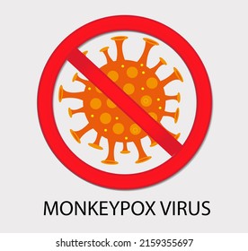Monkeypox virus zoonotic viral disease that can infect human, nonhuman primates. Monkey pox. Vector illustration