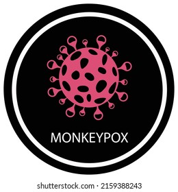 Monkeypox warning. Attention monkeypox. Vector.