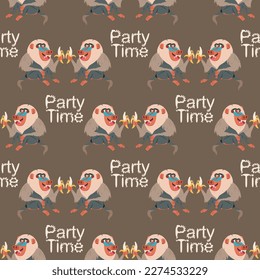 Monkeys eating banana , Party time