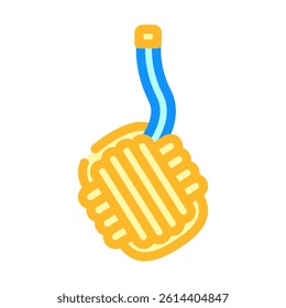 monkeys fist nautical knot color icon vector. monkeys fist nautical knot sign. isolated symbol illustration
