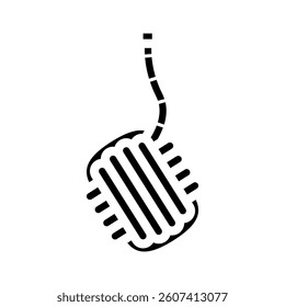 monkeys fist nautical knot glyph icon vector. monkeys fist nautical knot sign. isolated symbol illustration