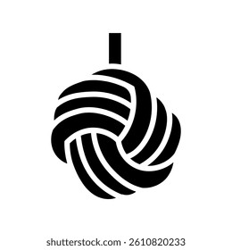 monkeys fist nautical knot glyph icon vector. monkeys fist nautical knot sign. isolated symbol illustration