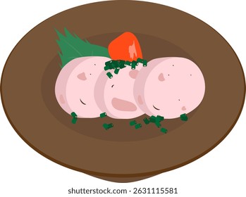 It is monkfish liver dish.