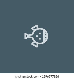 Monkfish vector icon. Monkfish concept stroke symbol design. Thin graphic elements vector illustration, outline pattern for your web site design, logo, UI. EPS 10.