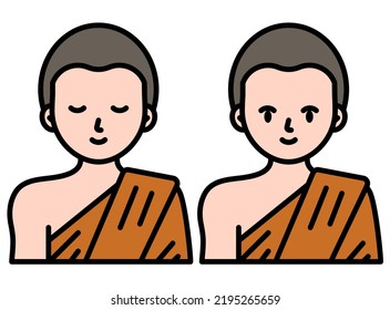 monks modern concept ui ux icon for website, app, presentaion, flyer, brochure etc.