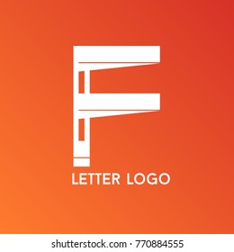 Monnogram F Letter Logo Templatte
