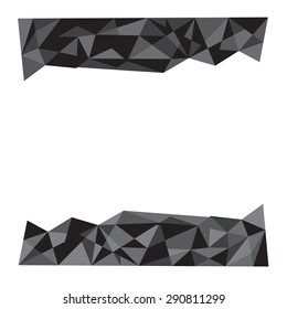 mono color polygon on upper and lower side abstract vector illustration background template