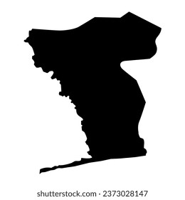 Mono department map, administrative division of Benin.