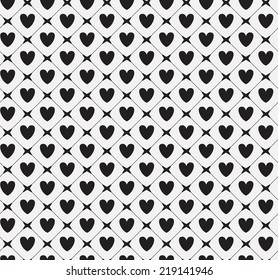mono heart seamless pattern, vector Endless texture can be used for wallpaper, pattern fills, web page,background,surface