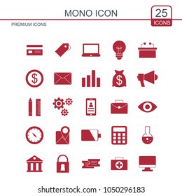 Mono icons set 