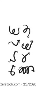 Einzeilige Pfeilsilberschleife mit einfacher, isolierter weißer Doodle-Symbol