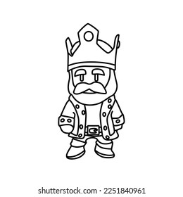 mono line art vector games character