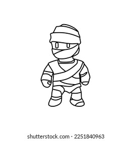 mono line art vector games character