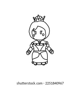 mono line art vector games character