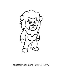 mono line art vector games character