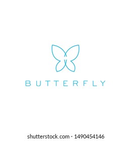 MONO LINE BUTTERFLY LOGO DESIGN