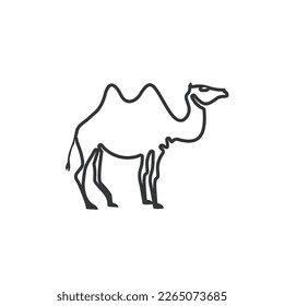 mono line camel  vector logo