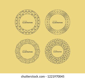 Marco de una línea con un lugar para el texto. Se puede utilizar para presentaciones de negocios. Ilustración vectorial para el diseño.