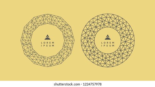 Marco de una línea con un lugar para el texto. Se puede utilizar para presentaciones de negocios. Ilustración vectorial para el diseño.