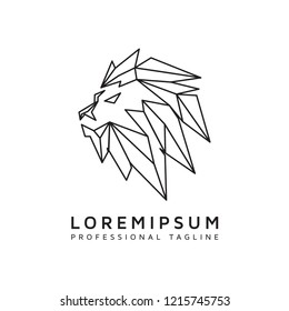 Mono line Line Head Logo Vector