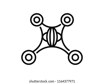 Mono line illustration for drone.