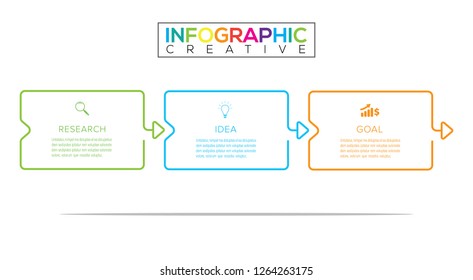 Mono line infographic business design template with steps. Can be used for process diagram, presentations, workflow layout, flow chart, info graph