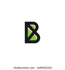 plantilla de logotipo de letra de línea b