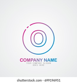 Mono Line Letter O Logo Design. Usable as Technology and Electronics Company logo