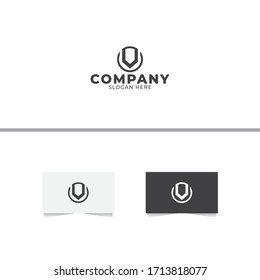 Mono Line Letter V Logo Design Template