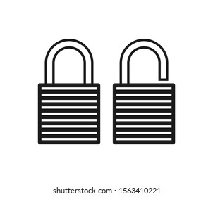 Mono line Lock Vector Icon