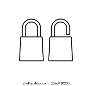 Mono line Lock Vector Icon