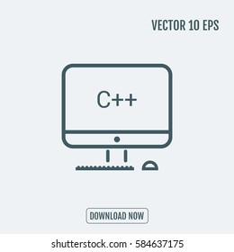 mono lines simple display c++ programming language