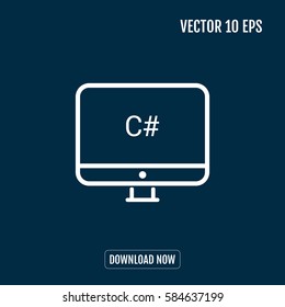 mono lines simple display c# programming language