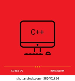 mono lines simple display c++ programming language